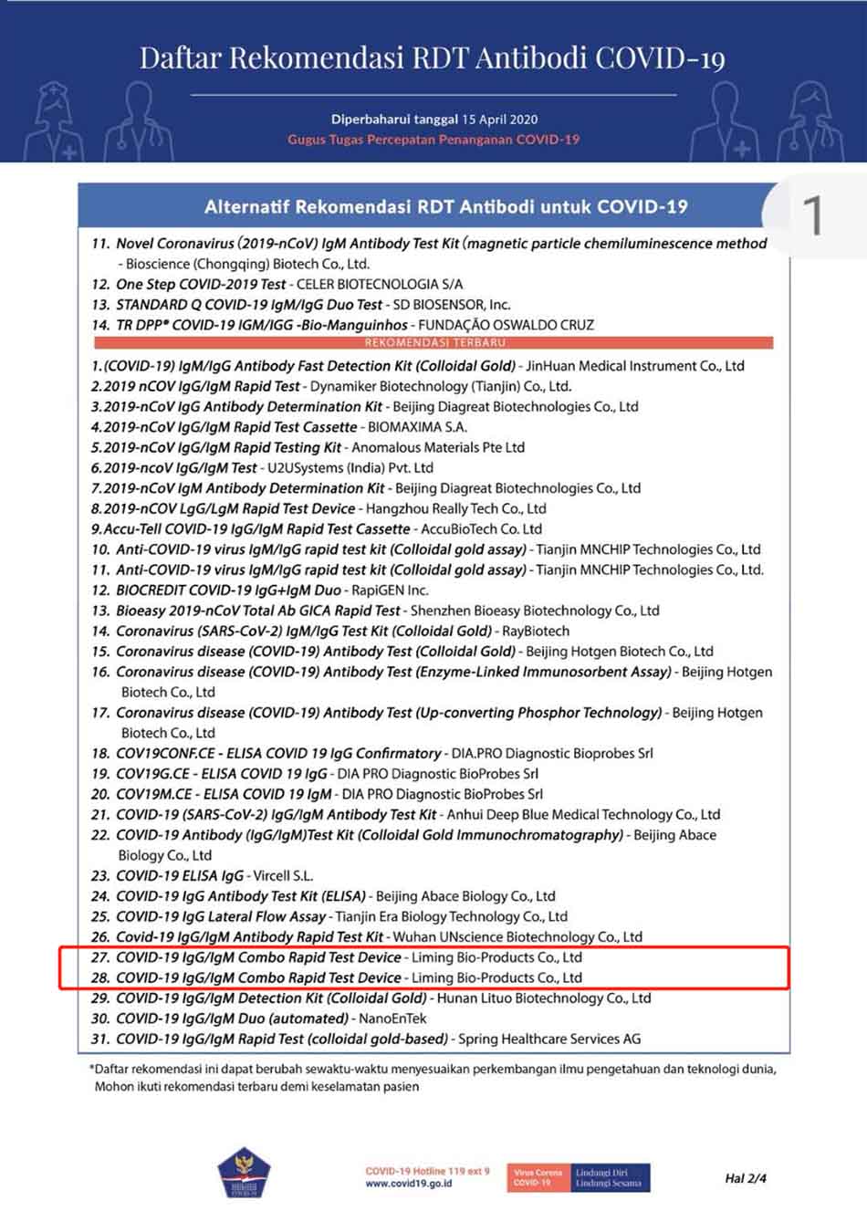 LimingBio has obtained the ANVISA registration in Brazil6